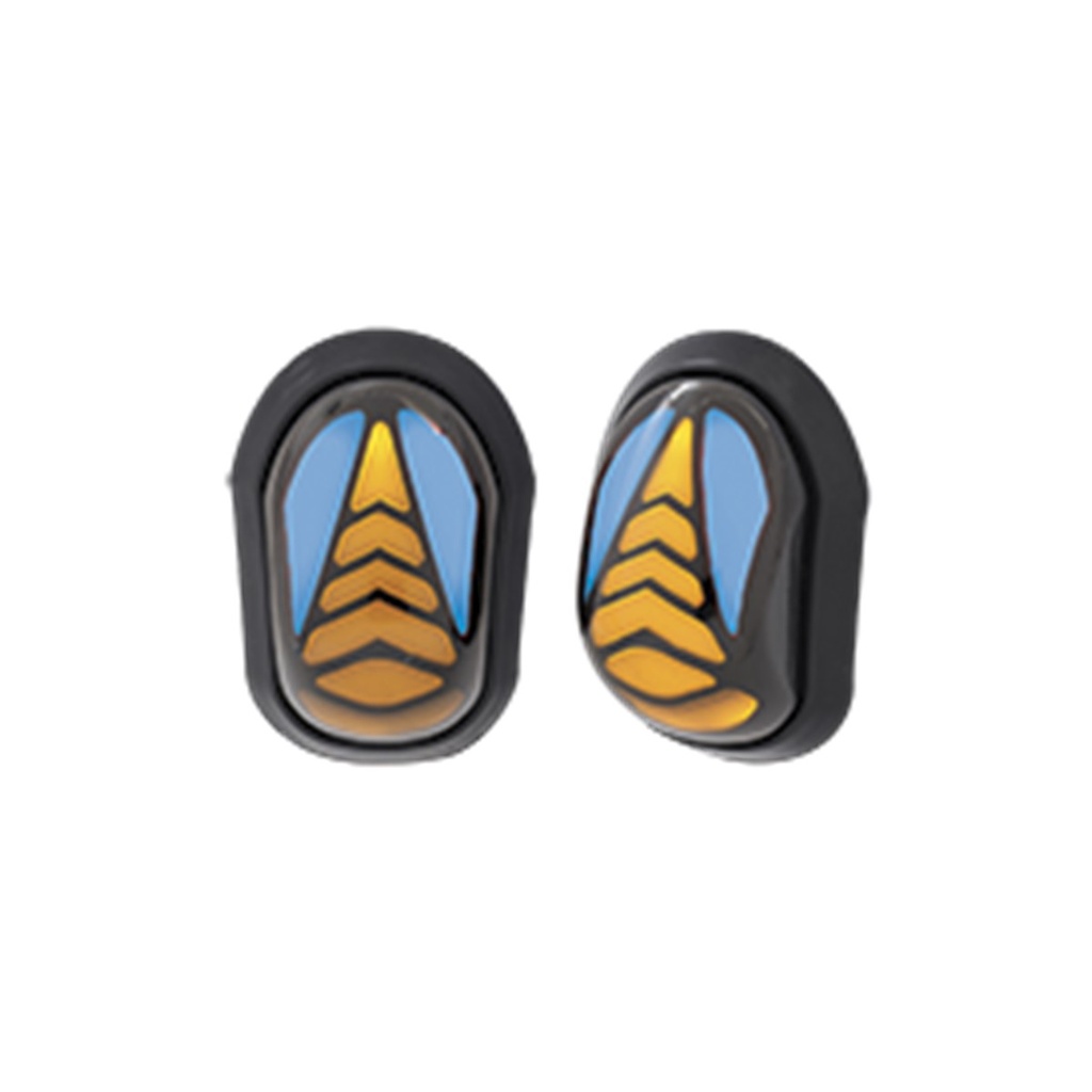 DIRECCIONAL LED SECUENCIAL TIPO SERPIENTE UNIVERSAL (AMARILLO-AZUL)