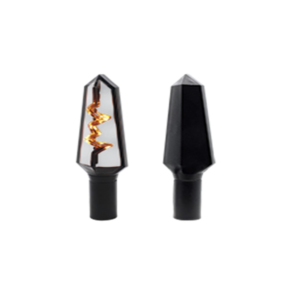 DIRECCIONAL LED MINI TIPO RAYO SECUENCIAL UNIVERSAL (AMARILLO-BLANCO)