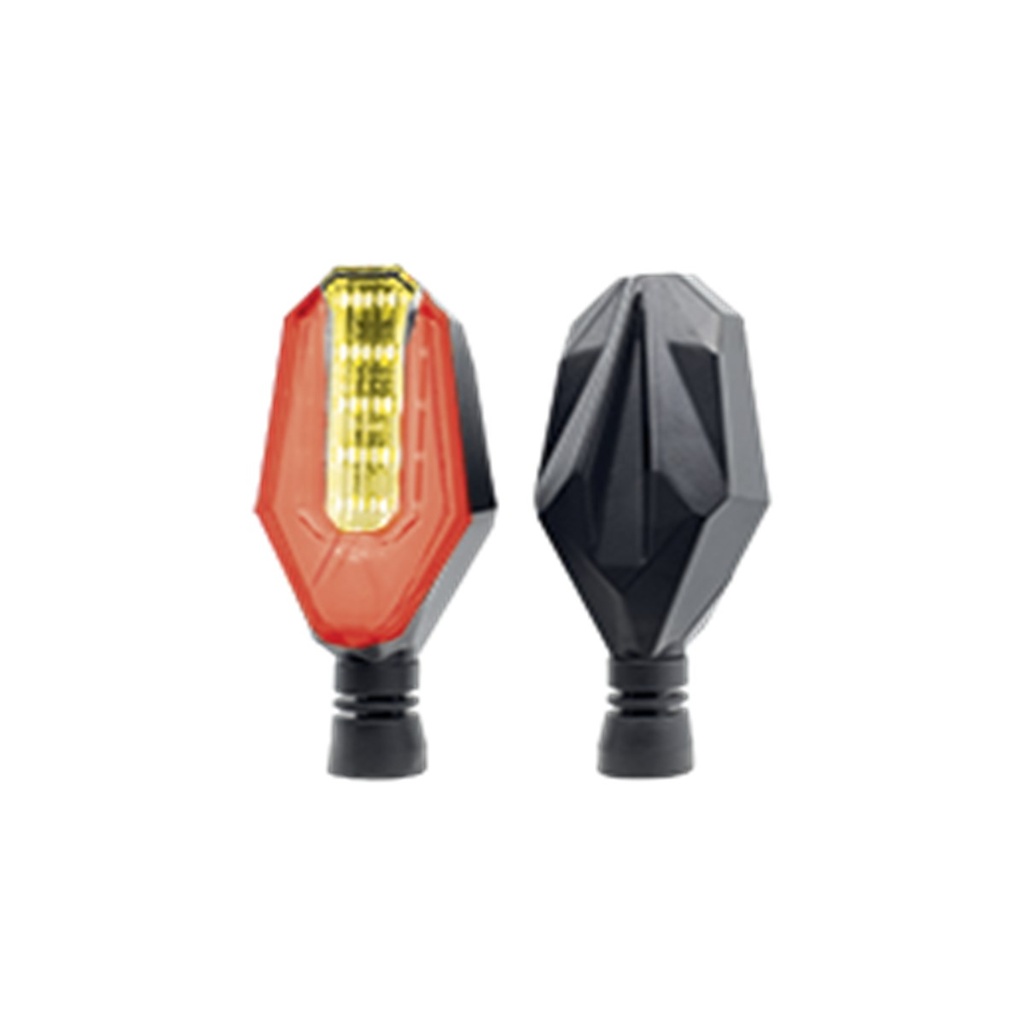 DIRECCIONAL LED SECUENCIAL TIPO CAPARAZON UNIVERSAL (AMARILLO-ROJO)