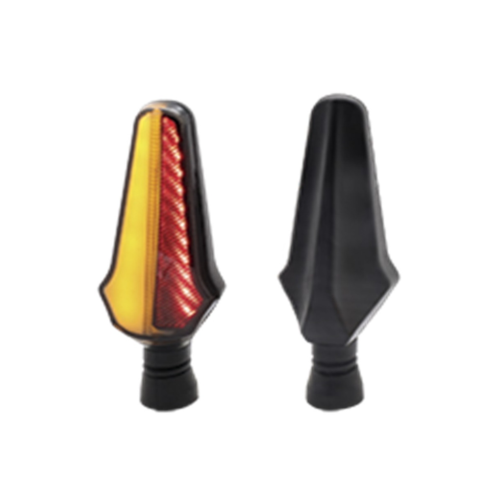 DIRECCIONAL LED SECUENCIAL TIPO RAYAS UNIVERSAL (AMARILLO-ROJO)