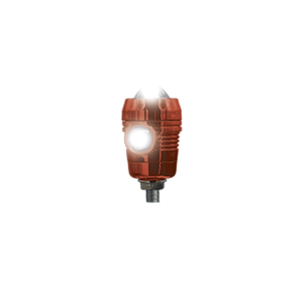 FARO LED CON LUPA TIPO CILINDRO DELANTERO O TRASERO ESTROBO (ROJO)