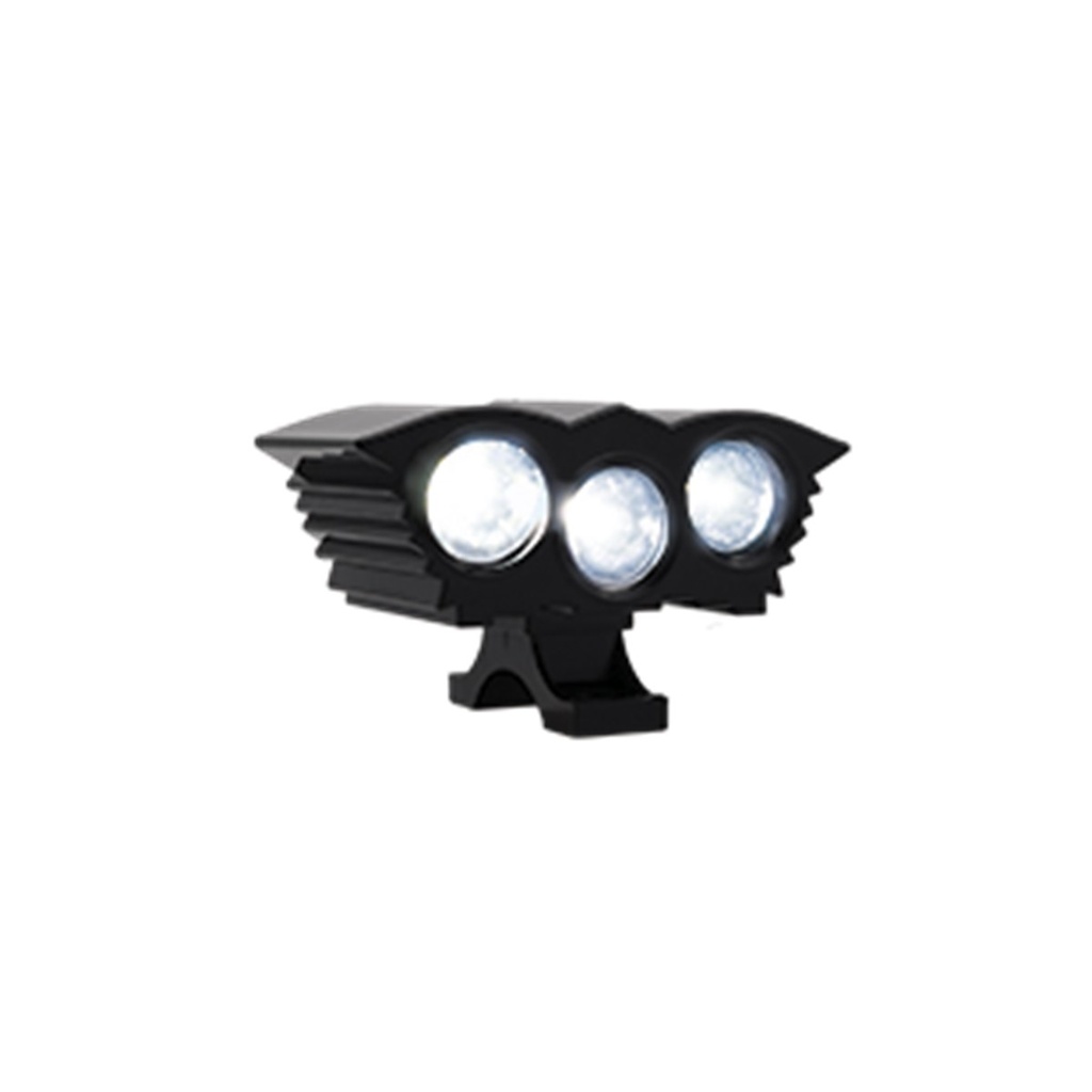 FARO AUXILIAR LED TIPO AGUILA 3 OJOS BLANCO CON LUZ ALTA, BAJA Y ESTROBO