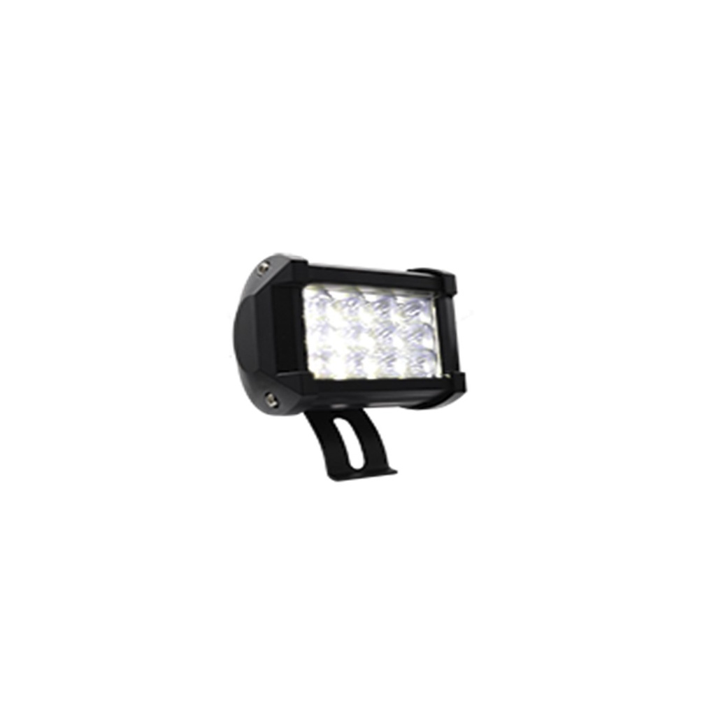 FARO CUADRADO 12 LED LUZ BLANCA 3 CELDAS CON LUZ ALTA, BAJA Y ESTROBO