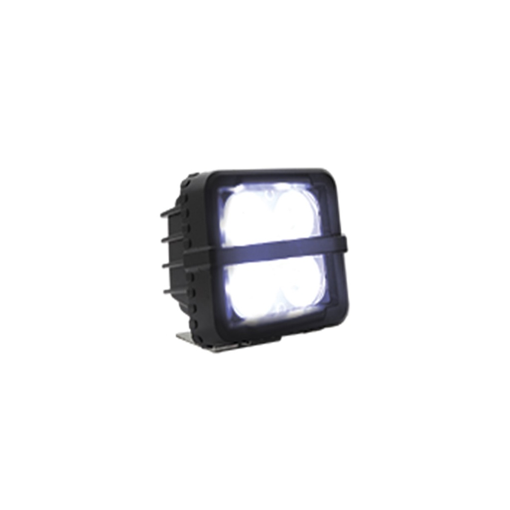 FARO CUADRADO 4 LED LUZ BLANCA ALTA, BAJA Y ESTROBO