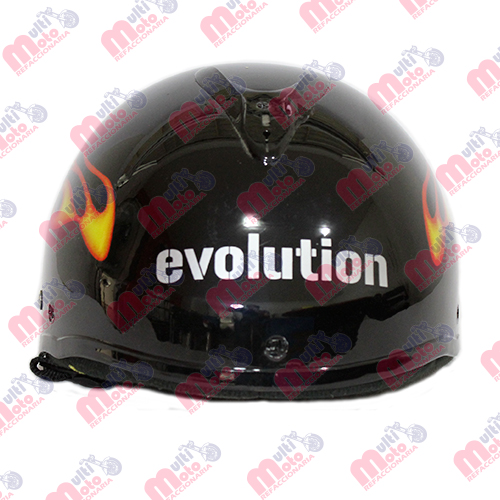 CASCO &quot;EVOLUTION&quot; FLAME NEGRO/NARANJA G MODELO:E-335