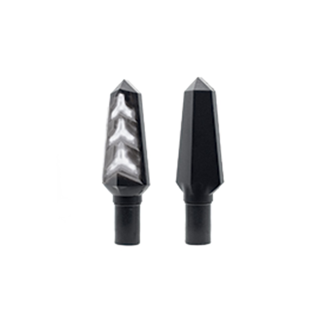 DIRECCIONAL LED SECUENCIAL TIPO RAYO UNIVERSAL (AMARILLO-BLANCO)