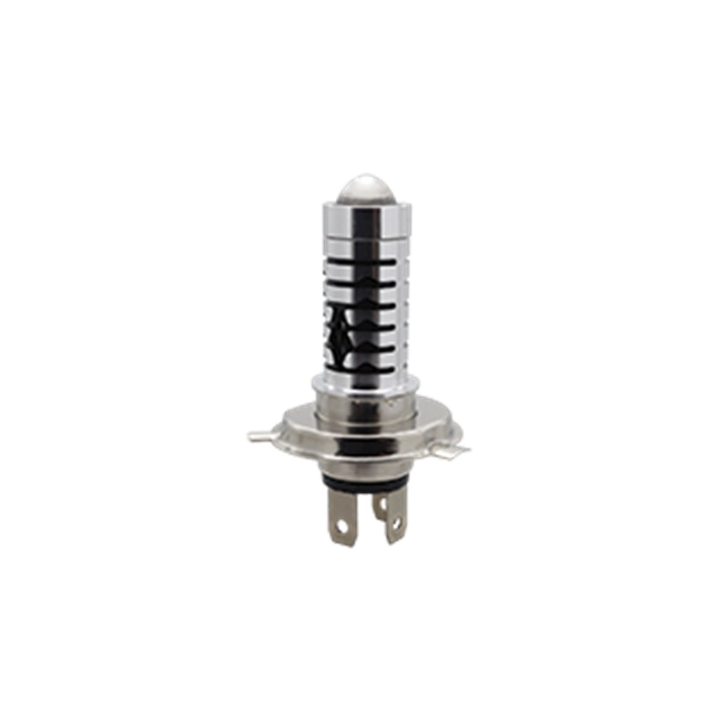 FOCO DE FARO H4 CON LUPA HIPER LED AMARILLO Y BLANCO CON VELA AZUL 5015 Y-W