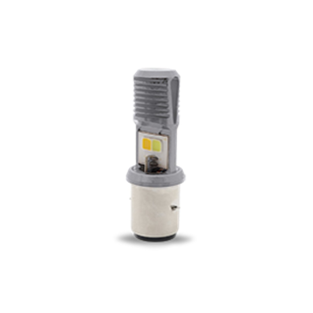 FOCO DE FARO LED MEDIA VUELTA 2 COLORES BLANCO AMARILLO CARCASA DORADA