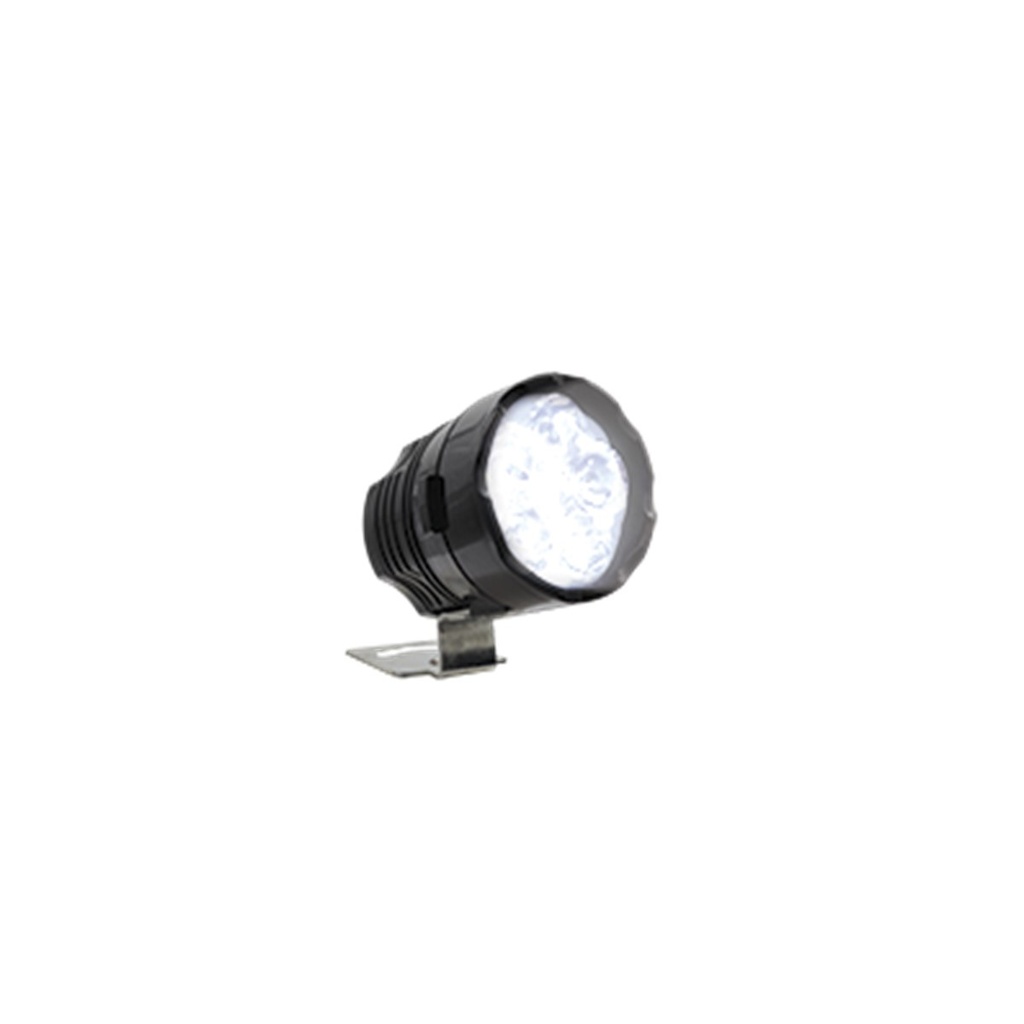 FARO HEXAGONAL 6 LED RANURAS LATERALES AZUL Y ROJO CON LUZ ALTA, BAJA Y ESTROBO