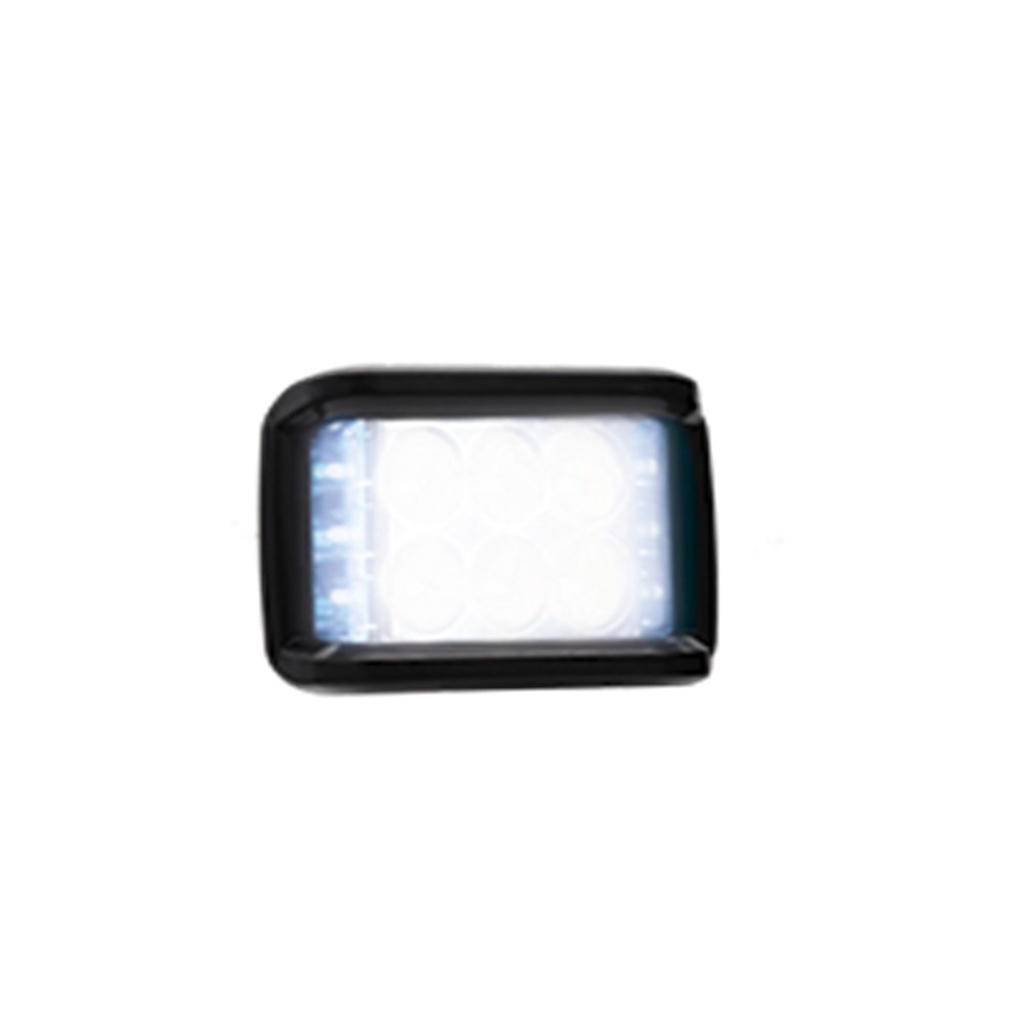 FARO CUADRADO 6 LED CON LUZ ALTA, BAJA Y ESTROBO