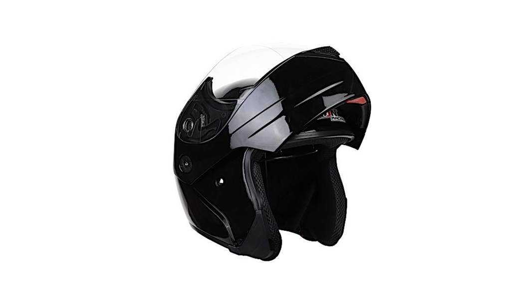 CASCO ABATIBLE IRON RACING IR108 DOT NEGRO BRILLO XL