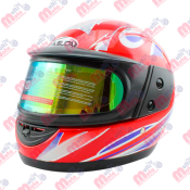 CASCO CERRADO BLD-823 ROJO DOBLE MICA