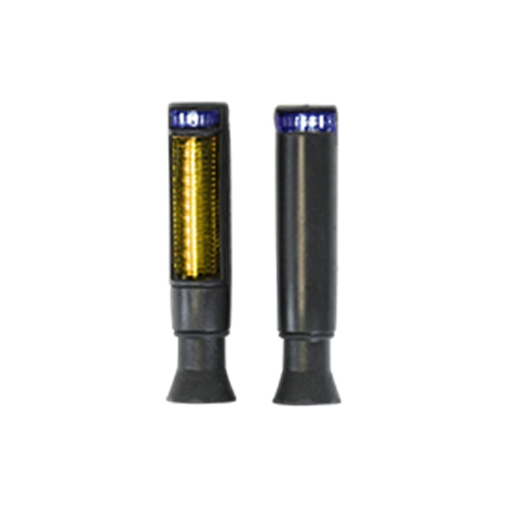 DIRECCIONAL LED SECUENCIAL TIPO BARRIL UNIVERSAL (AZUL-AMARILLO)