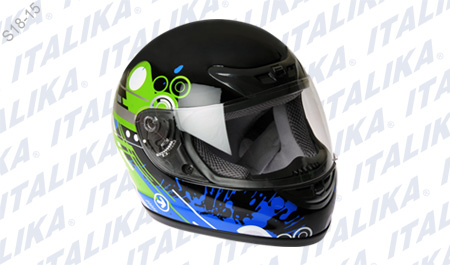 CASCO CERRADO CON DOT AZUL T/L