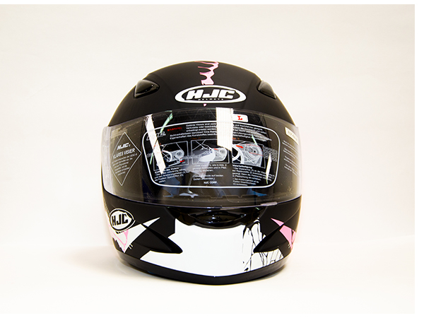 CASCO CERRADO CS-14 COCO NEGRO/ROSA L