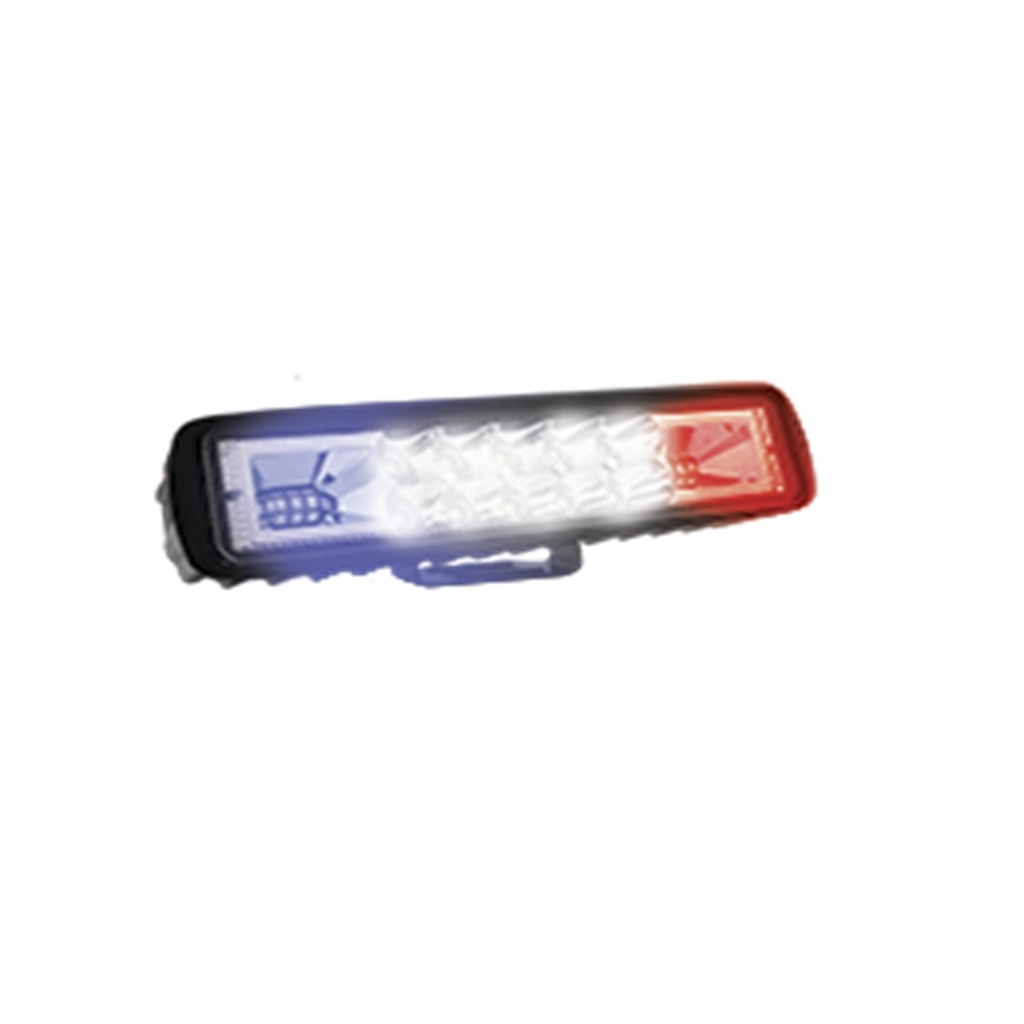 BARRA 10 LED BLANCA 2 CELDAS CON ESTROBO