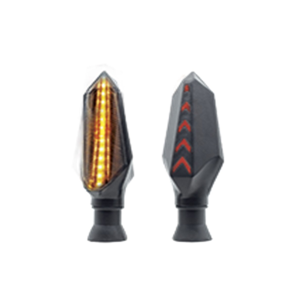 DIRECCIONAL LED SECUENCIAL TIPO FLECHA UNIVERSAL (AMARILLO-ROJO)