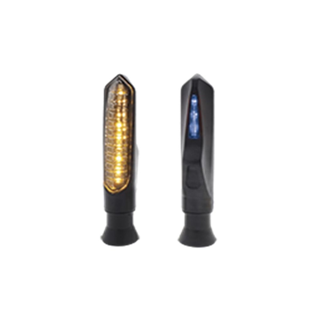 DIRECCIONAL LED SECUENCIAL TIPO VELA UNIVERSAL (AMARILLO-AZUL)