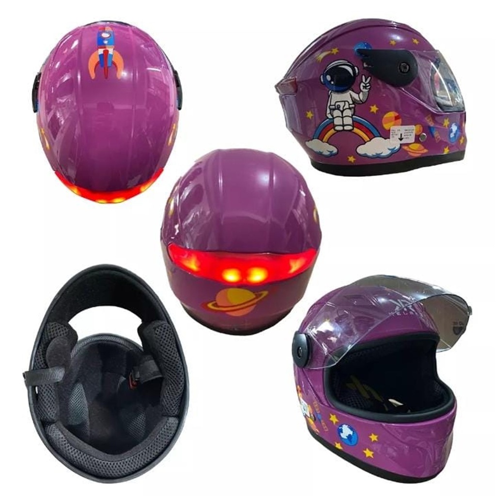 CASCO CERRADO INFANTIL C/LUZ GIRL SAPCES BRILLANTE GIRL SPACES