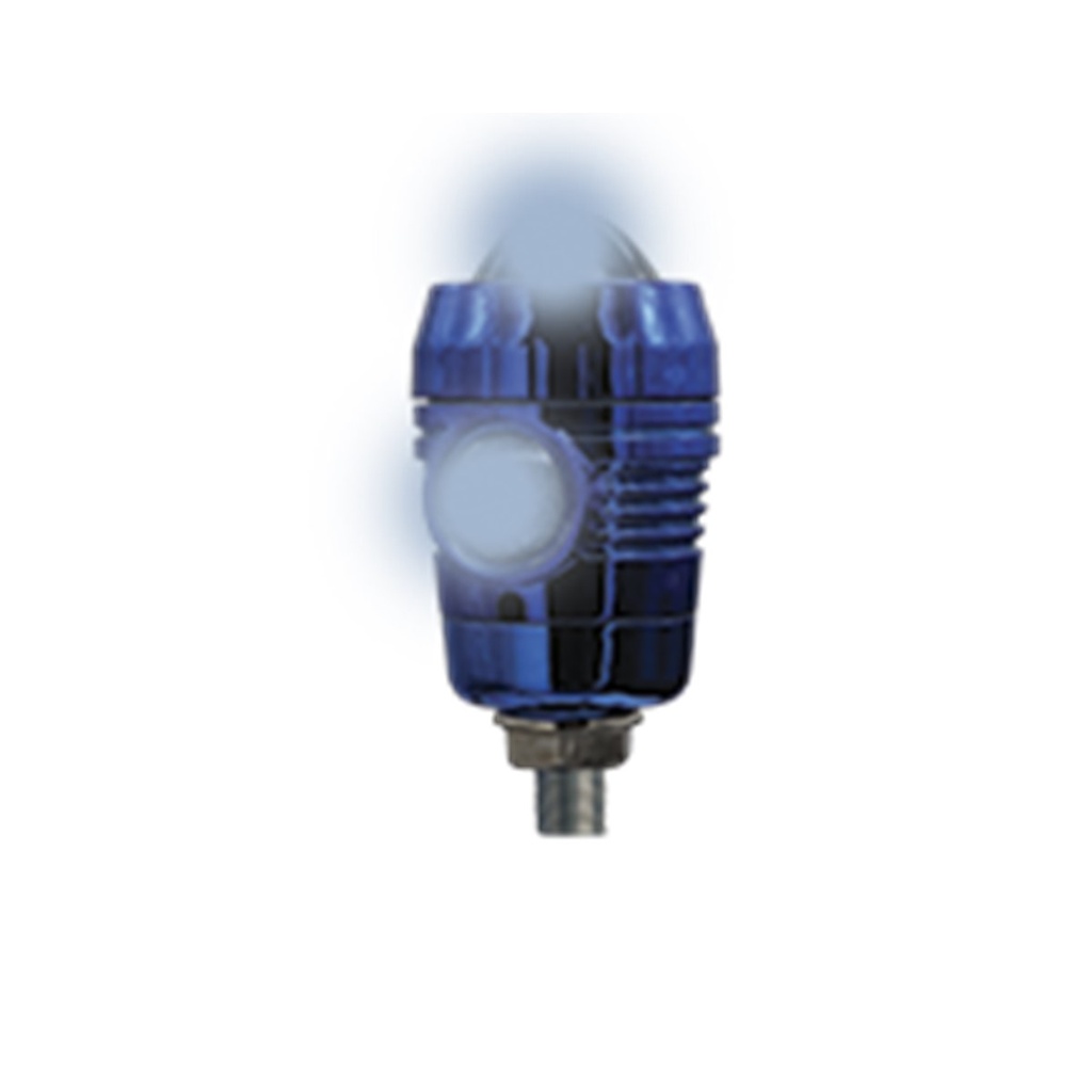 FARO AUXILIAR LED CON LUPA TIPO CILINDRO DELANTERO O TRASERO LUZ FIJA (AZUL)