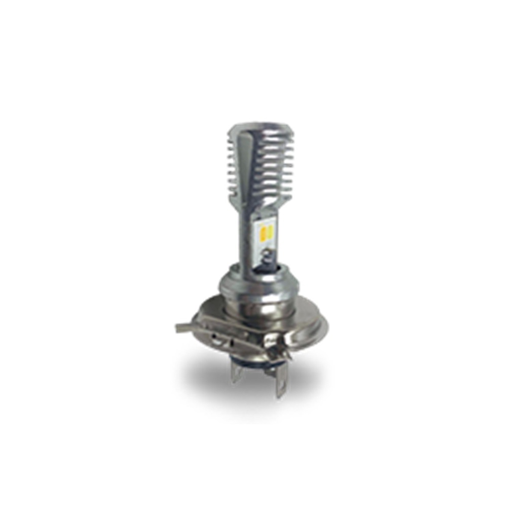 FOCO DE FARO LED H4 2 COLORES BLANCO AMARILLO CARCASA PLATA