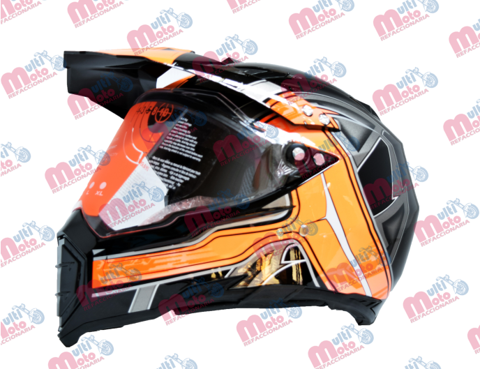 CASCO CROSS IRON RACING-K13 DOT AZUL S