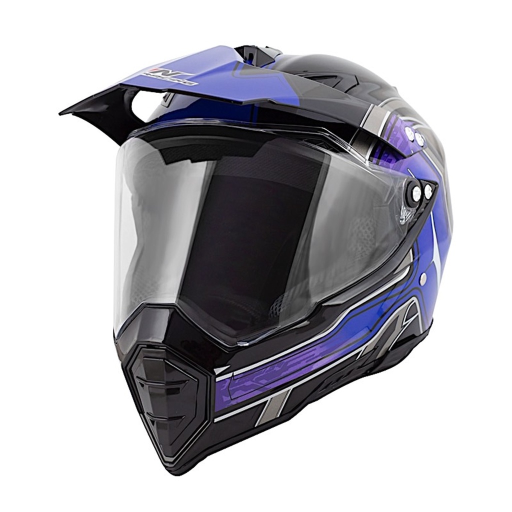 CASCO CROSS IRON RACING-K13 DOT AZUL TALLA L