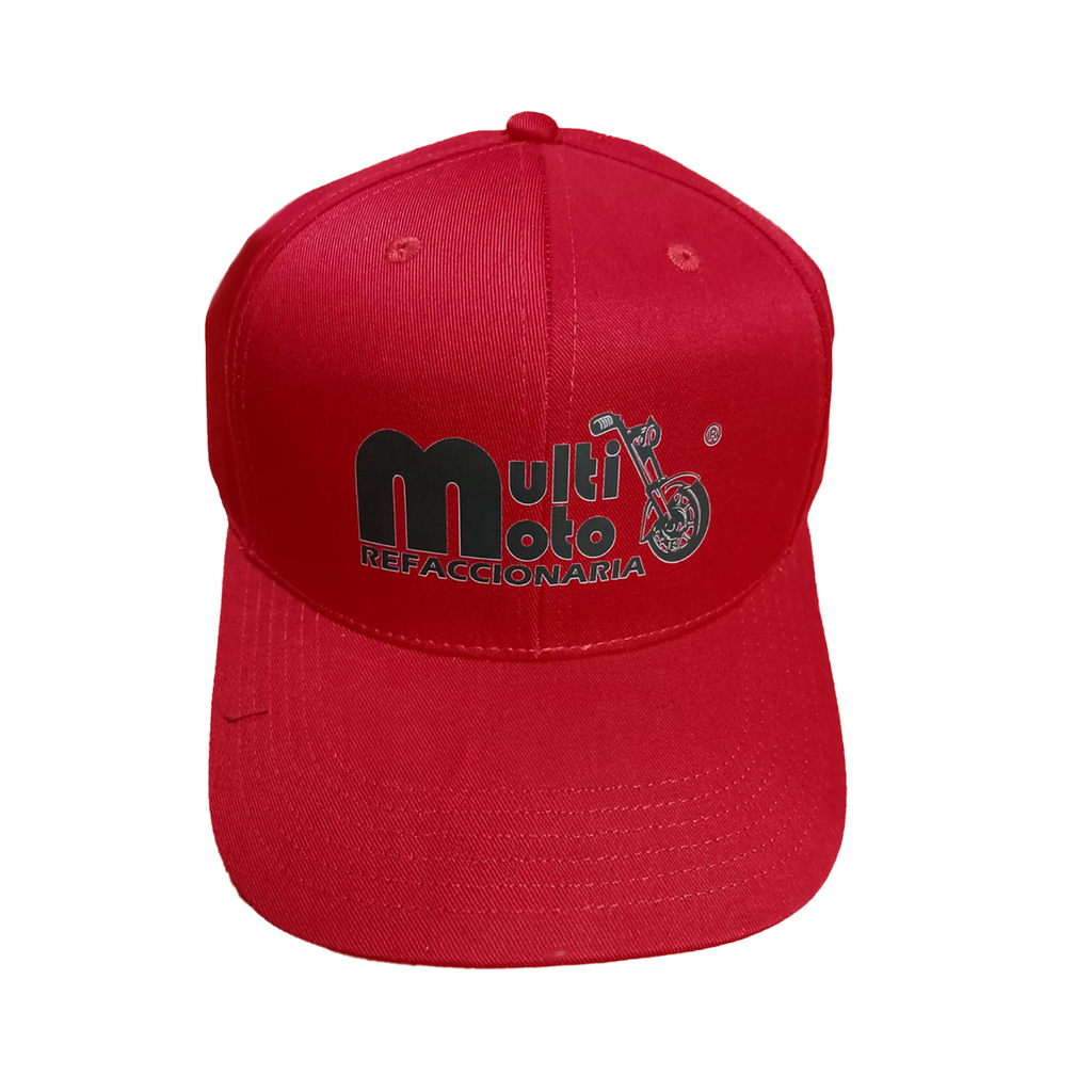 GORRA TELA ROJA ESTAMPADA
