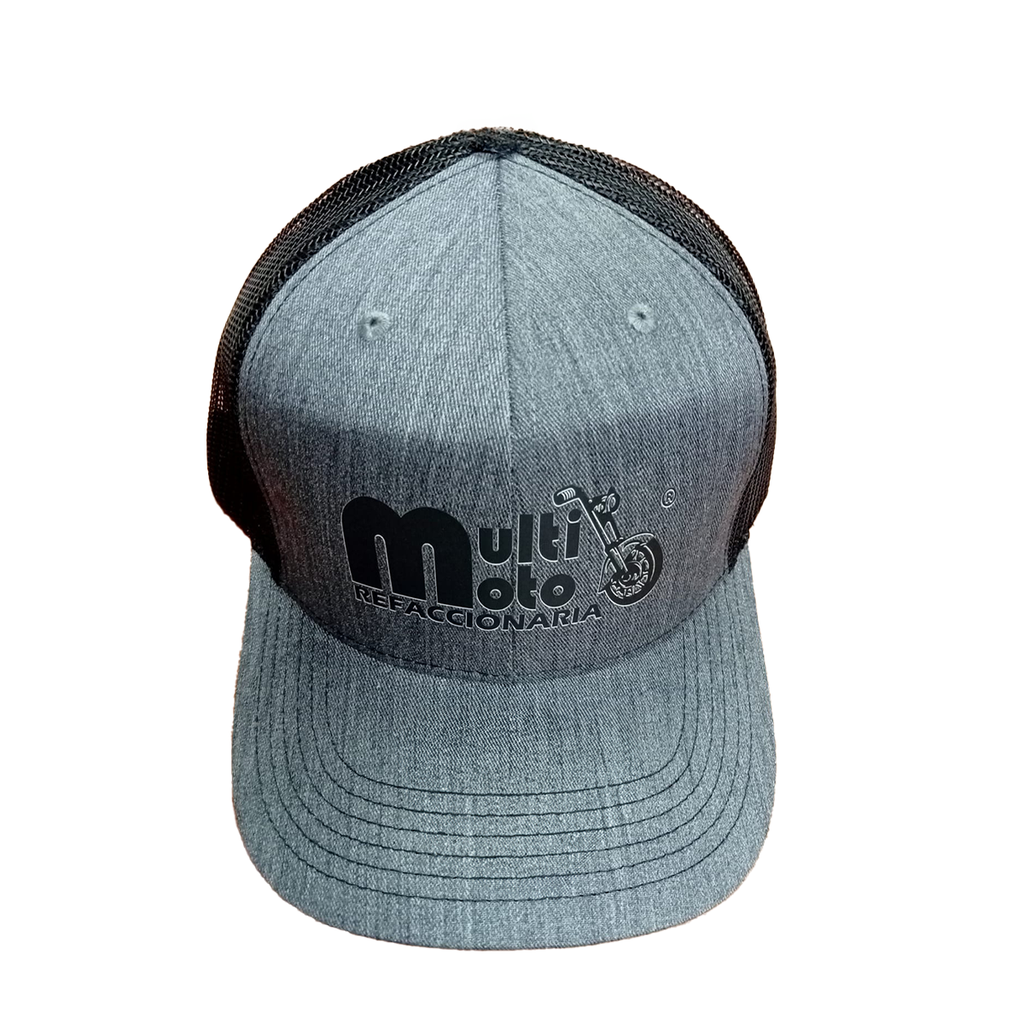 GORRA DE MALLA NEGRA ESTAMPADA