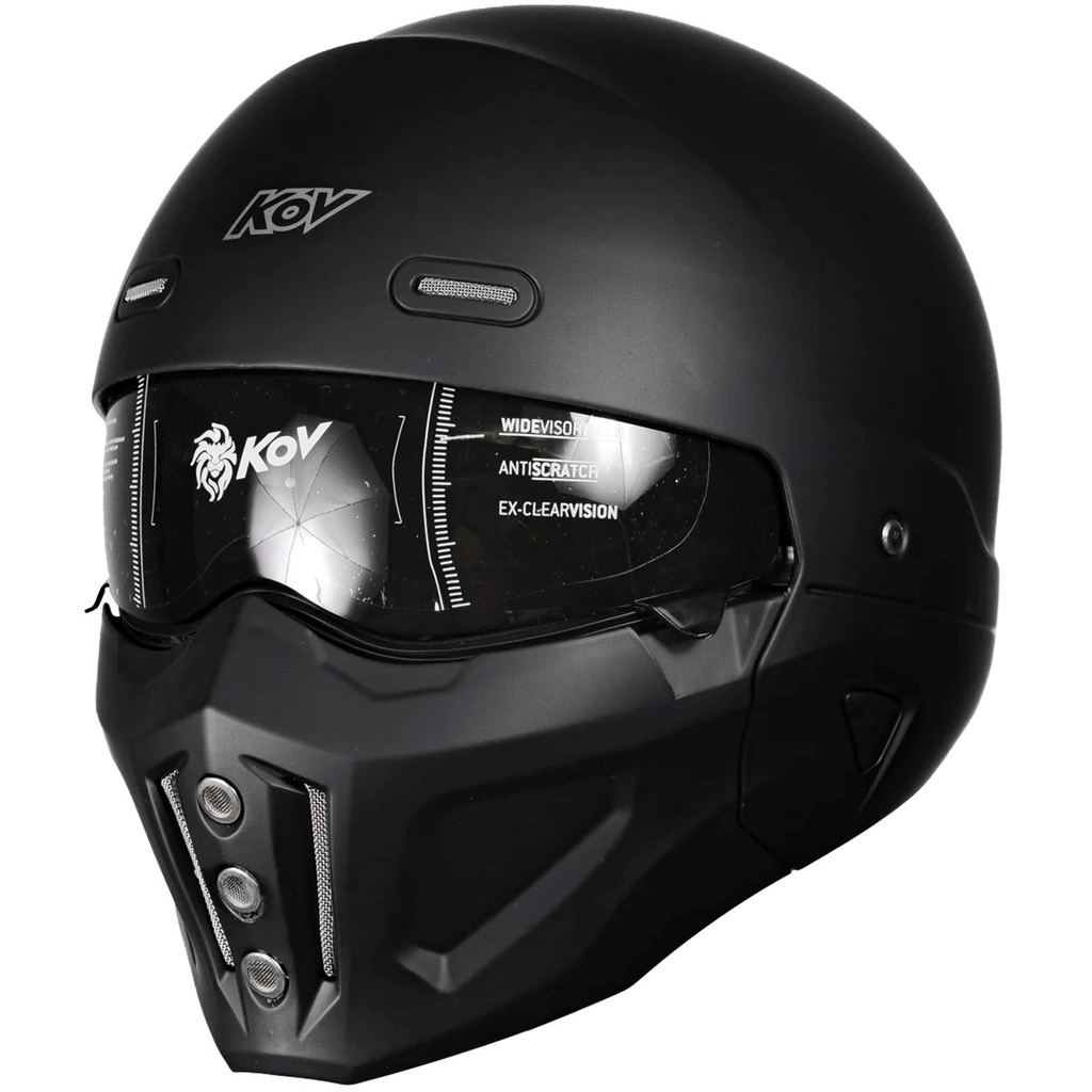 KOV CASCO SPECTRUM SOLIDO NEGRO MATE M