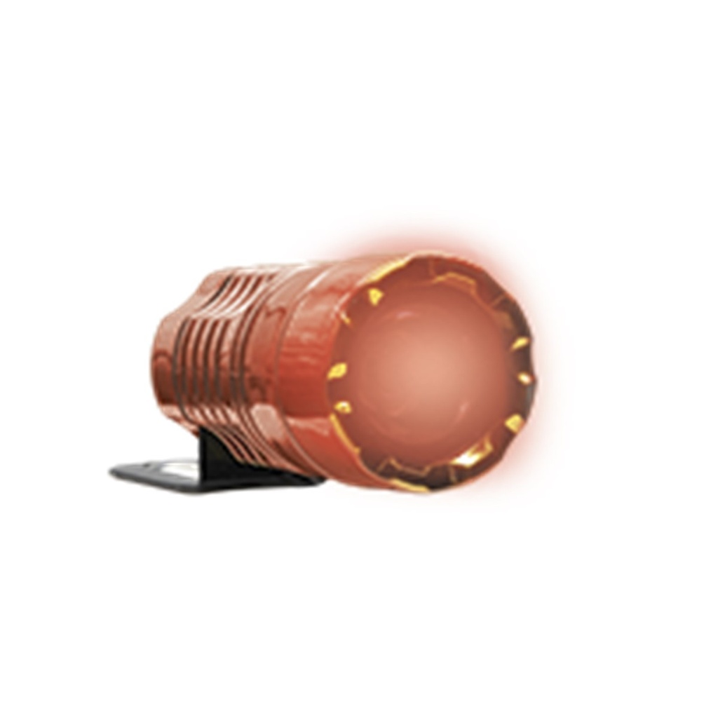 FARO 1 LED TIPO BARRIL DELANTERO O TRASERO ESTROBO (ROJO)