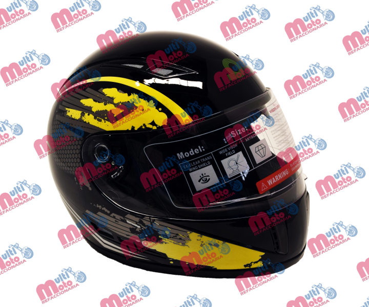 CASCO GHIRA GH100 GRAFICO FORZA NGO/AMARILLO G CERRADO SVS