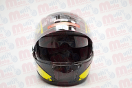 CASCO GHIRA GH100 GRAFICO FORZA NGO/AMARILLO.