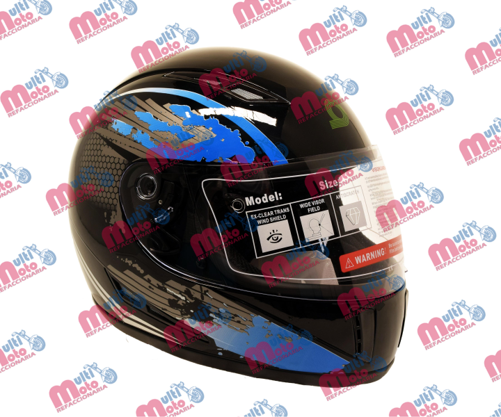 CASCO GHIRA GH100 GRAFICO FORZA NGO/AZUL G CERRADO SVS