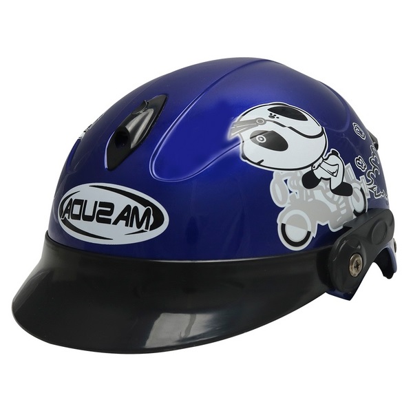 CASCO NIÑO 1/2 ABS MSD-508 MOTOCICLISTA AZUL