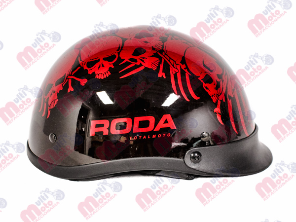 CASCO RODA R2180 CACHUCHA CALAVERA ROJA S