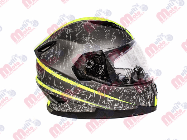 CASCO RODA SUPER STAR PRO GRIS/AMA NEON MATE GAMMA G CERRADO