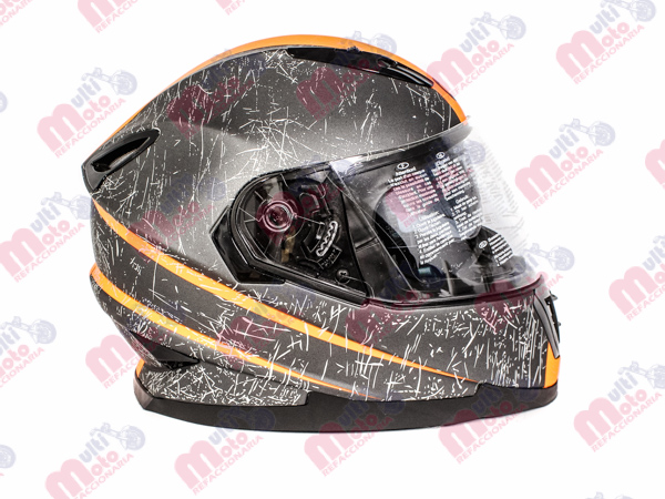CASCO RODA SUPER STAR PRO GRIS/NAR NEON MATE GAMMA G CERRADO