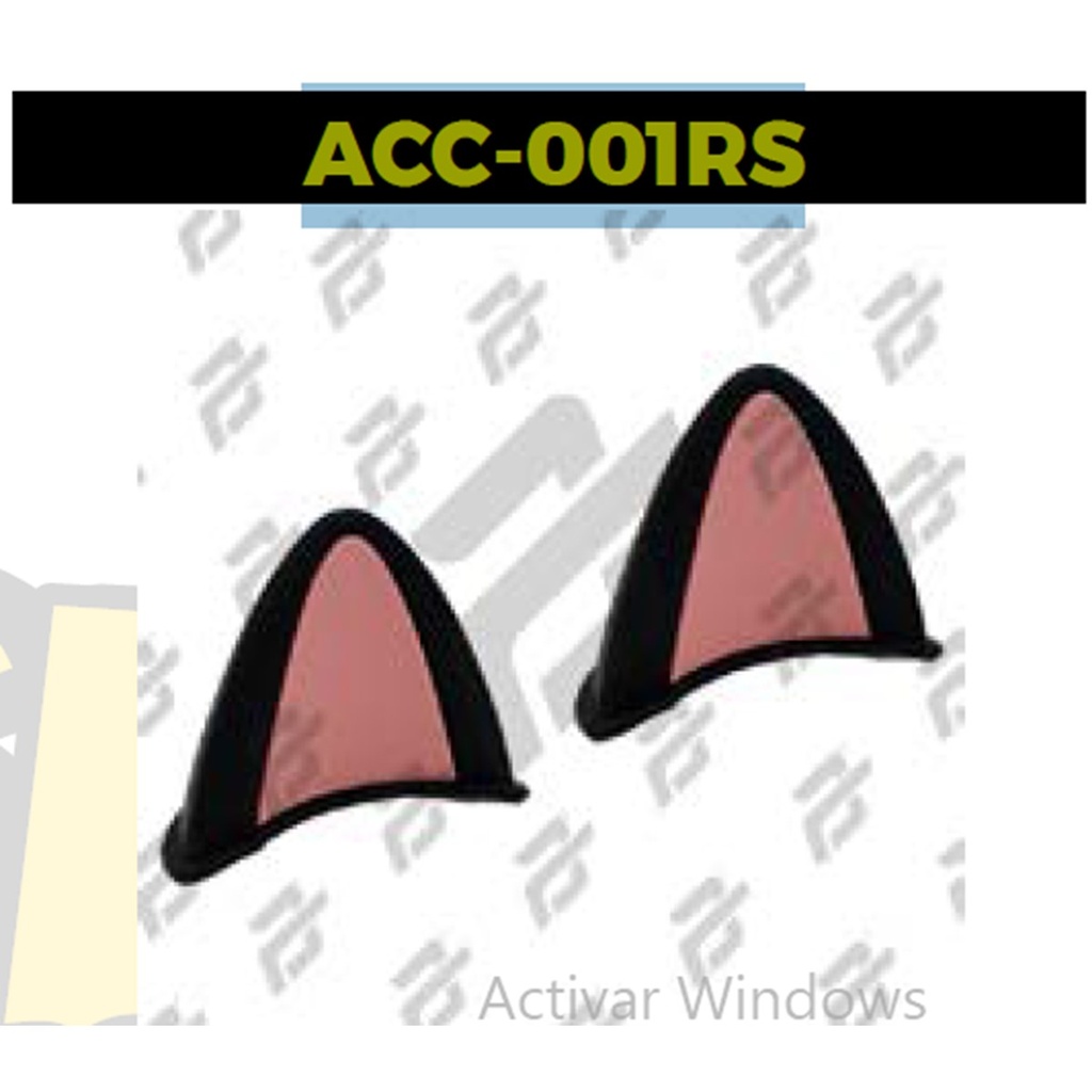 OREJAS DE GATO PARA CASCO DE SILICON NEGRO/ROSA UNIVERSAL PARA TODO TIPO DE CASCOS