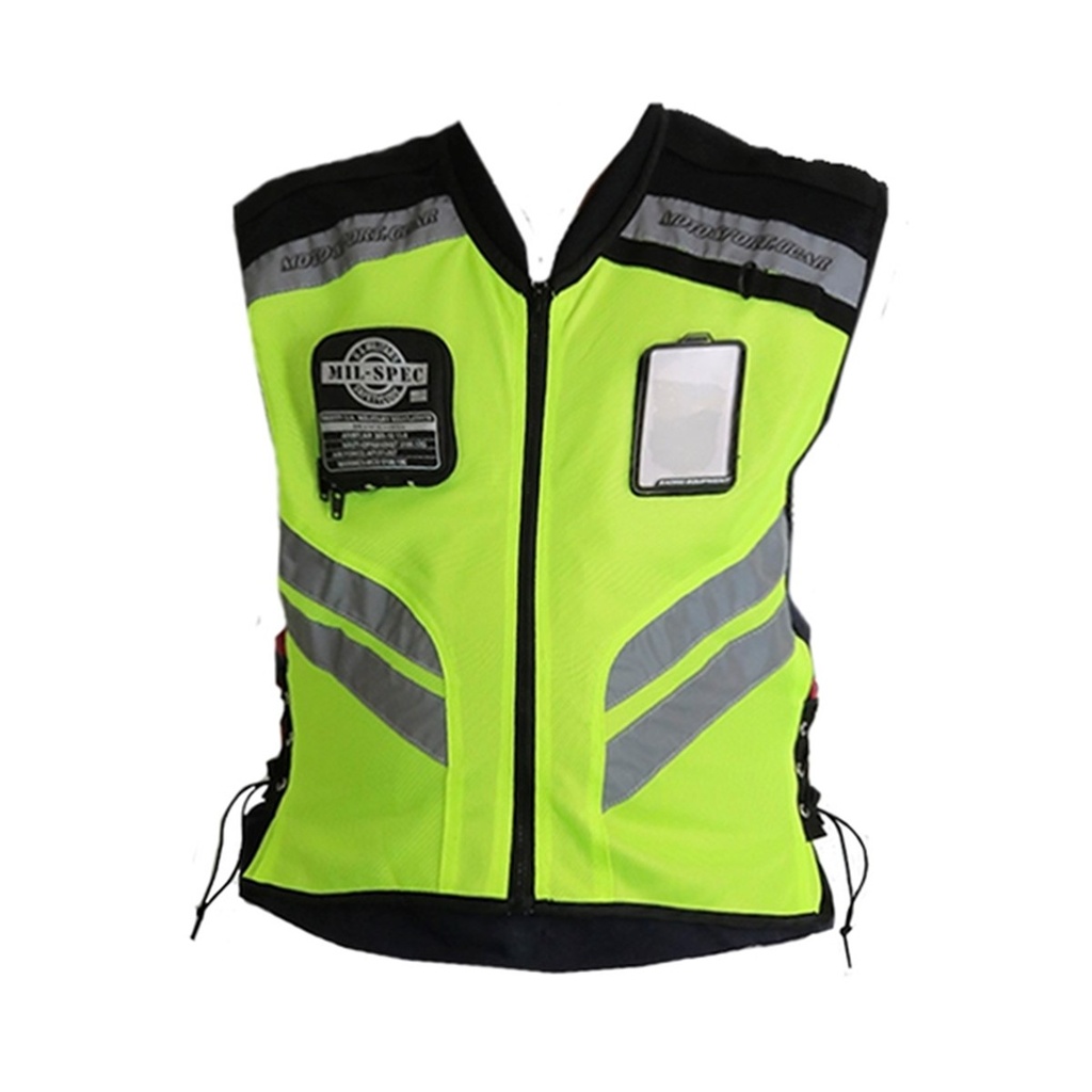 CHAMARRA PARA MOTOCICLISTA CON REFLEJANTES MSD-81 TALLA L