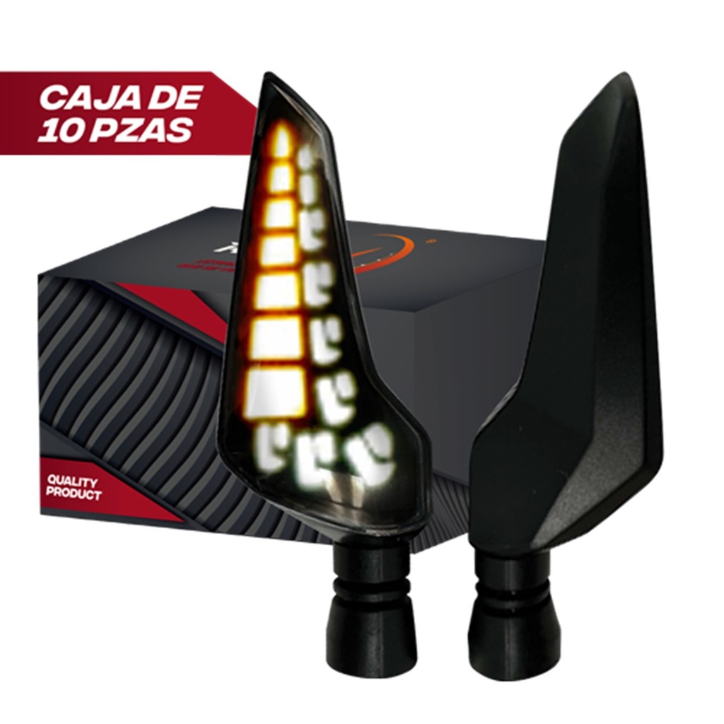 DIRECCIONAL LED SECUENCIAL TIPO DAGA AMAR-BLANCO UNIVERSAL