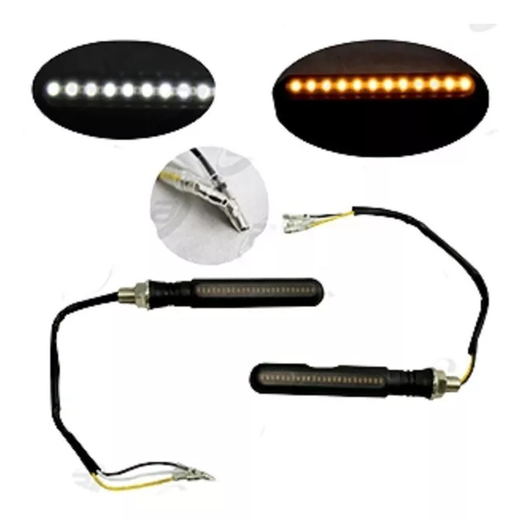 DIRECCIONALES 24 LEDS SPIKE BLANCA / AMBAR 12 Vcc