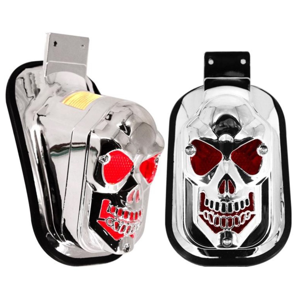 Calavera tipo chopper cromado 