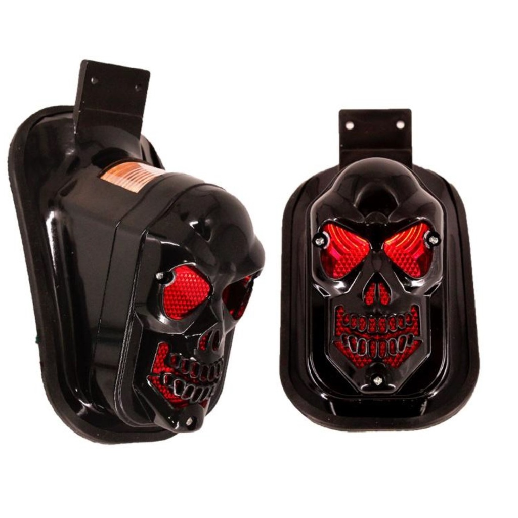 Calavera tipo chopper negro