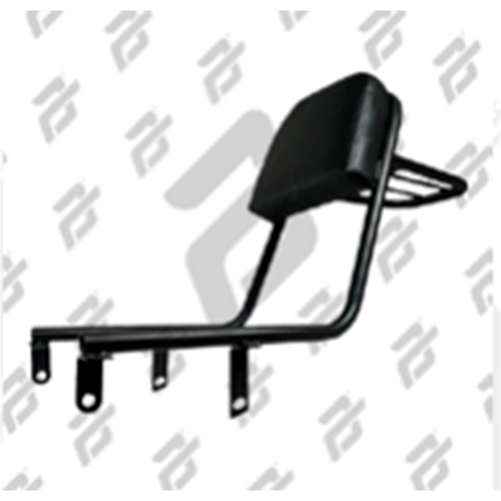 Respaldo Con Parrilla Portabultos Negro Mate IT TC-200 / IT TC-250 / VN REBELLIAN-250