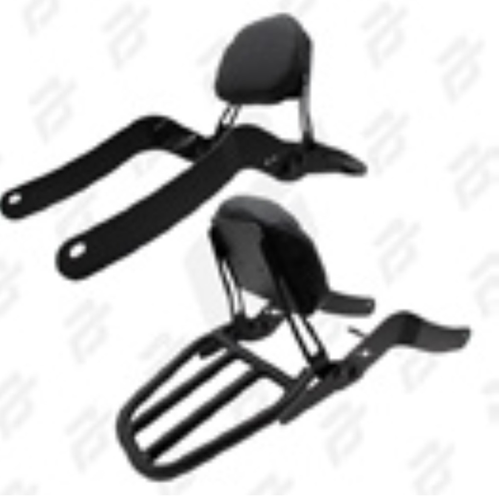 RESPALDO CON PARRILLA PORTABULTOS NEGRO MATE VN ROCKETMAN-250 / VN ROCKETMAN-250CR