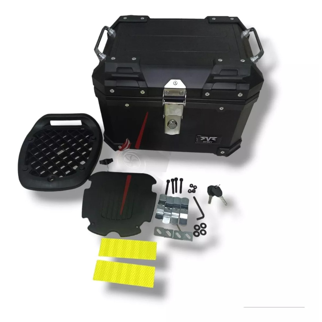 CAJA PORTA-EQUIPAJE MOTONETAS Y MOTOS DE TRABAJO / CAPACIDAD 30L ANCHO 41cm/ALTO 34cm/FONDO:
32cm/DESMONTABLE/RESPALDO/CARGA:5kg
