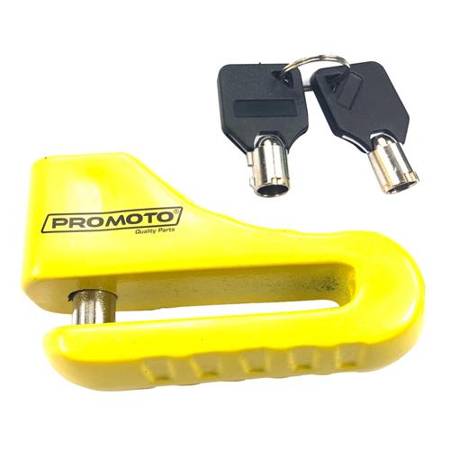 CANDADO DISCO FRENO PROMOTO ACERO AMARILLO 10MM