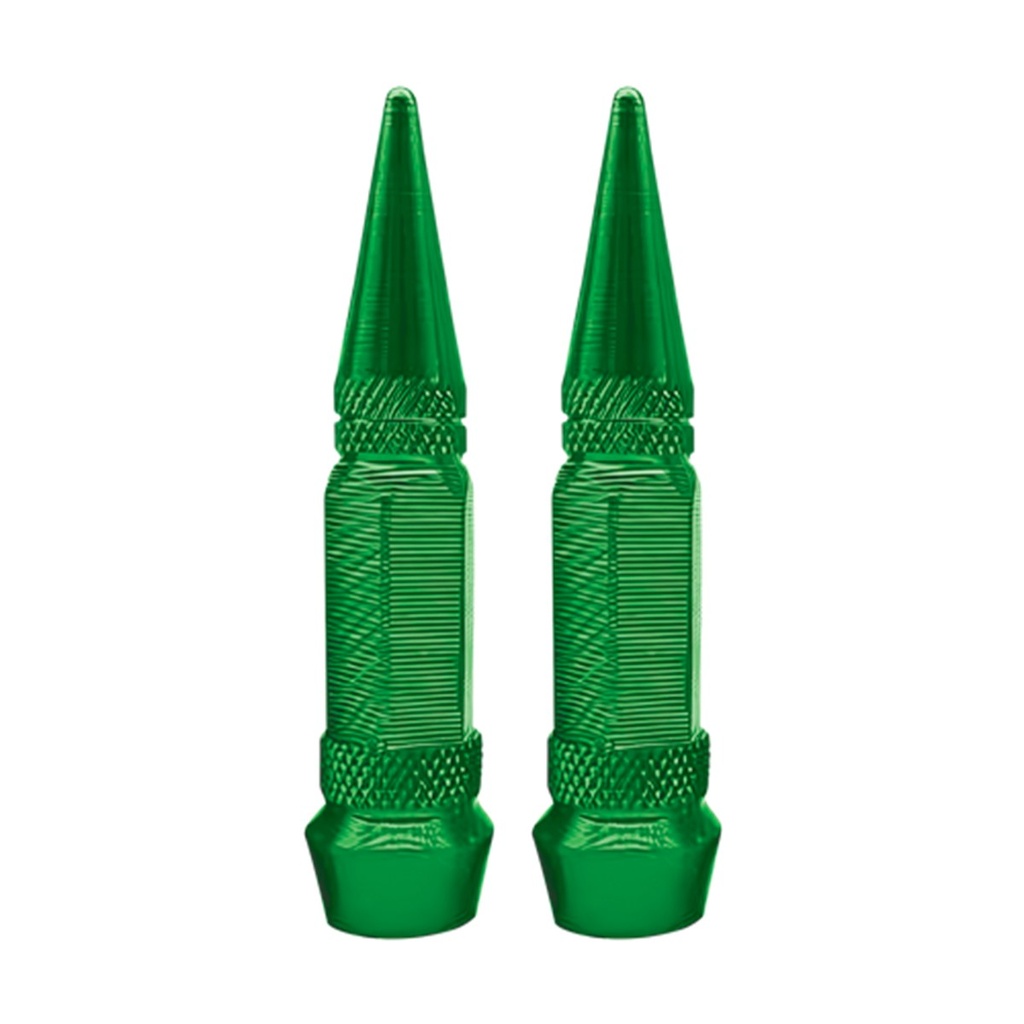 TAPON DECORATIVO PARA VALVULA EN FORMA DE PUNTA (VERDE)
