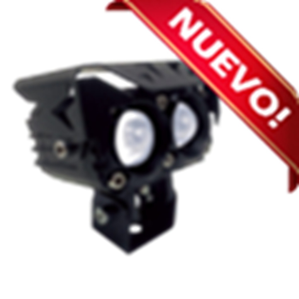 FARO LED TIPO BINOCULAR CON VICERA LUZ AMARILLO-BLANCO